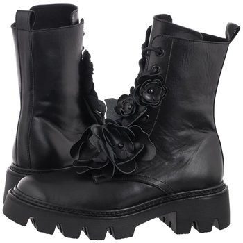 Czarne botki trzewiki workery modne Carinii B9823-E50 skóra damskie r.40 - Carinii