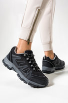 Czarne buty trekkingowe damskie sznurowane z szarymi dodatkami softshell Casu B2116-1-39