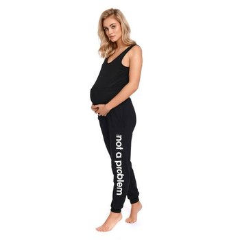 Czarne dresowe spodnie dla kobiet w ciąży z napisem n.a.p doctor nap -xl - Inna marka