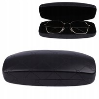 Czarne ETUI NA OKULARY na zatrzask korekcyjne Futerał Pokrowiec SOLIDNY