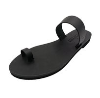 Czarne klapki damskie ze skóry naturalnej SANDINISTA S4105A [Rozmiar: 39]