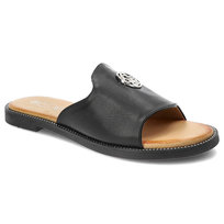 Czarne Klapki Filippo Wygodne Buty Damskie FILIPPO