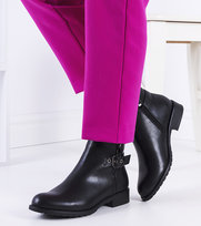 Czarne klasyczne botki Manila -39