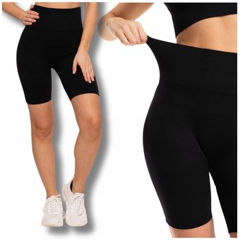 Czarne Kolarki KRÓTKIE LEGGINSY DAMSKIE Push-Up Wysoki Stan MORAJ L/XL - Moraj