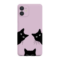 Czarne koty - iPhone 11 Etui matowe fiolet [TIF 12E]