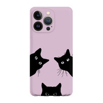 Czarne Koty - Iphone 15 Pro Max Etui Matowe Fiolet [Tif 12E]
