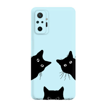 Czarne koty - Redmi Note 10 Pro Etui matowe błekit [TIF 12E] - Inny producent