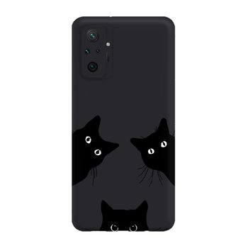Czarne koty - Redmi Note 10 Pro Etui matowe czarne [TIF 12E] - Inny producent