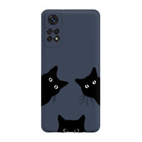 Czarne Koty - Redmi Note 11 Pro 5G Etui Matowe Granat [Tif 12E]