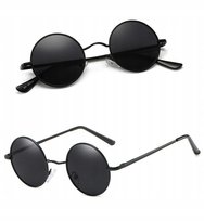 Czarne LENONKI Okulary Przeciwsłoneczne na teleskopach UV400 unisex