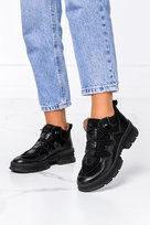 Czarne półbuty wsuwane polska skóra Casu 0634-36