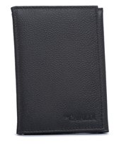 Czarne skórzane etui na karty i dokumenty męskie klasyczne duże 4U CAVALDI ochrona RFID STOP mieści dowód rejestracyjny