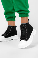 Czarne trampki na platformie wysokie buty sportowe damskie sznurowane Casu SJ2095-1-37