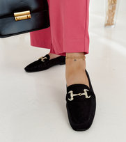 Czarne welurowe mokasyny z cyrkoniami Fabrizia -37