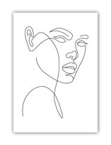 Czarno-Biały Plakat Line Art – Styl Skandynawski i Loftowy (A2)