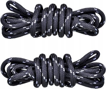 CZARNO-SZARE Sznurówki TREKKINGOWE 200 cm Okrągłe 5 mm SZNUROWADŁA HQ G9-68 - Inna marka