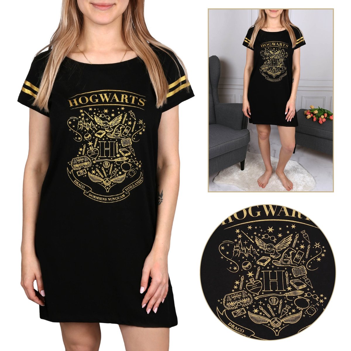 ★SPAO★ Harry Potter Hogwarts Magic Pass Short Sleeve Pajam SPAO Harry Potter Short Sleeved Pajamas Set | Kgifts.shop