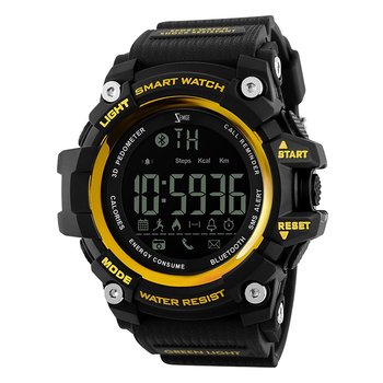 Czarno-Żółty Sportowy Męski Zegarek Zemge Smartwatch Yellow Zs1051M - Inna marka