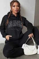 CZARNY DRES KOMPLET DAMSKI Z KAPTUREM Z NADRUKIEM LOS ANGELES 42 5GA* Inna marka