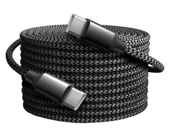 Czarny Kabel USB-C / USB-C 10m (10 metrów) USB C - USB C 6A 60W - Inny producent
