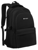 Czarny lekki plecak sportowy PETERSON miejski miejsce na laptopa kieszonki regulacja rozmiaru pasy kompresyjne