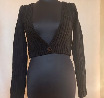 CZARNY SWETER BOLERKO DAMSKIE Prezent dla niej EXTRA PREMIUM OKAZJA - EMC