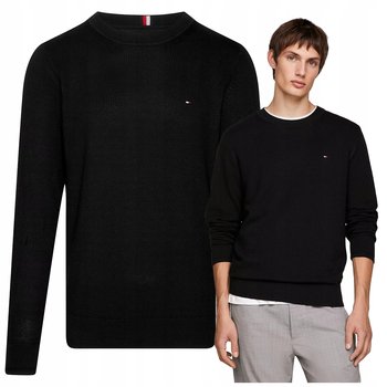 Czarny Sweter Męski Premium Elegancki Tommy Hilfiger Bawełna Ładny r.XL - Tommy Hilfiger