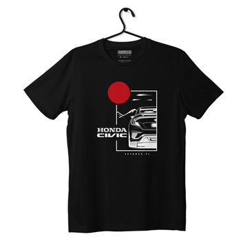 Czarny T-shirt koszulka HONDA CIVIC IV-M - producent niezdefiniowany