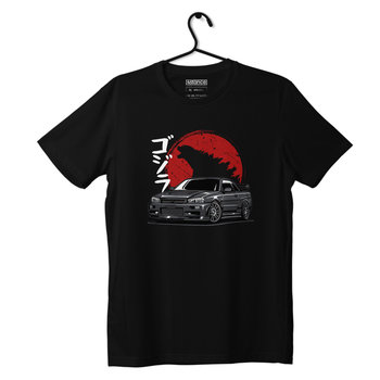 Czarny T-shirt koszulka NISSAN GTR R34 GODZILLA-S - producent niezdefiniowany