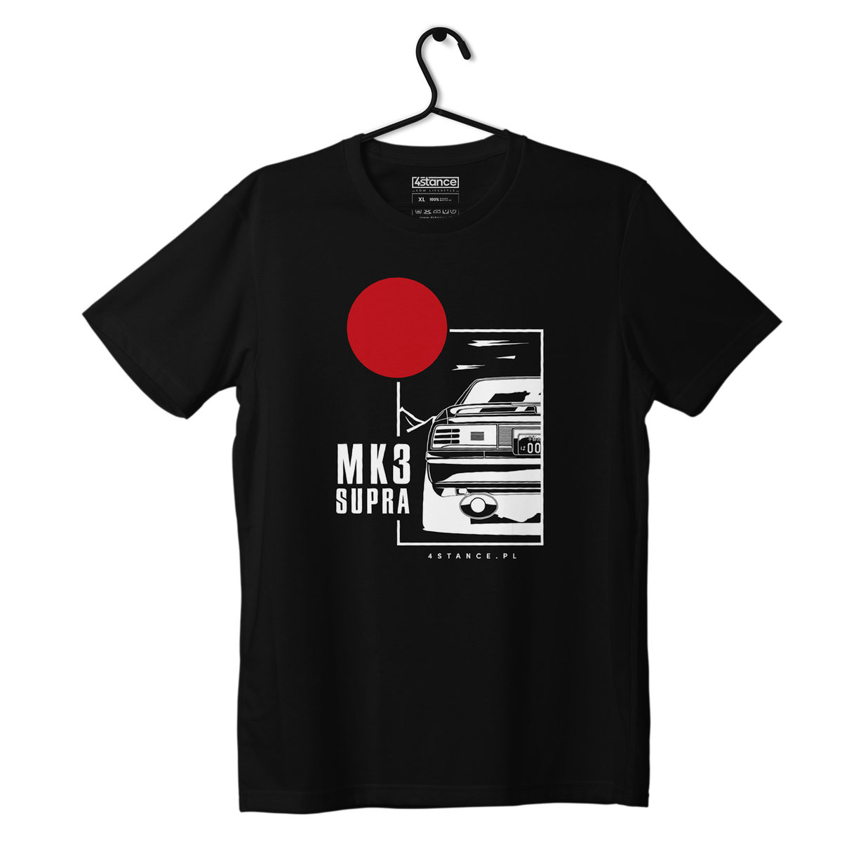 Zdjęcia - Odzież motocyklowa Toyota Czarny T-shirt koszulka  SUPRA MK3-4XL 