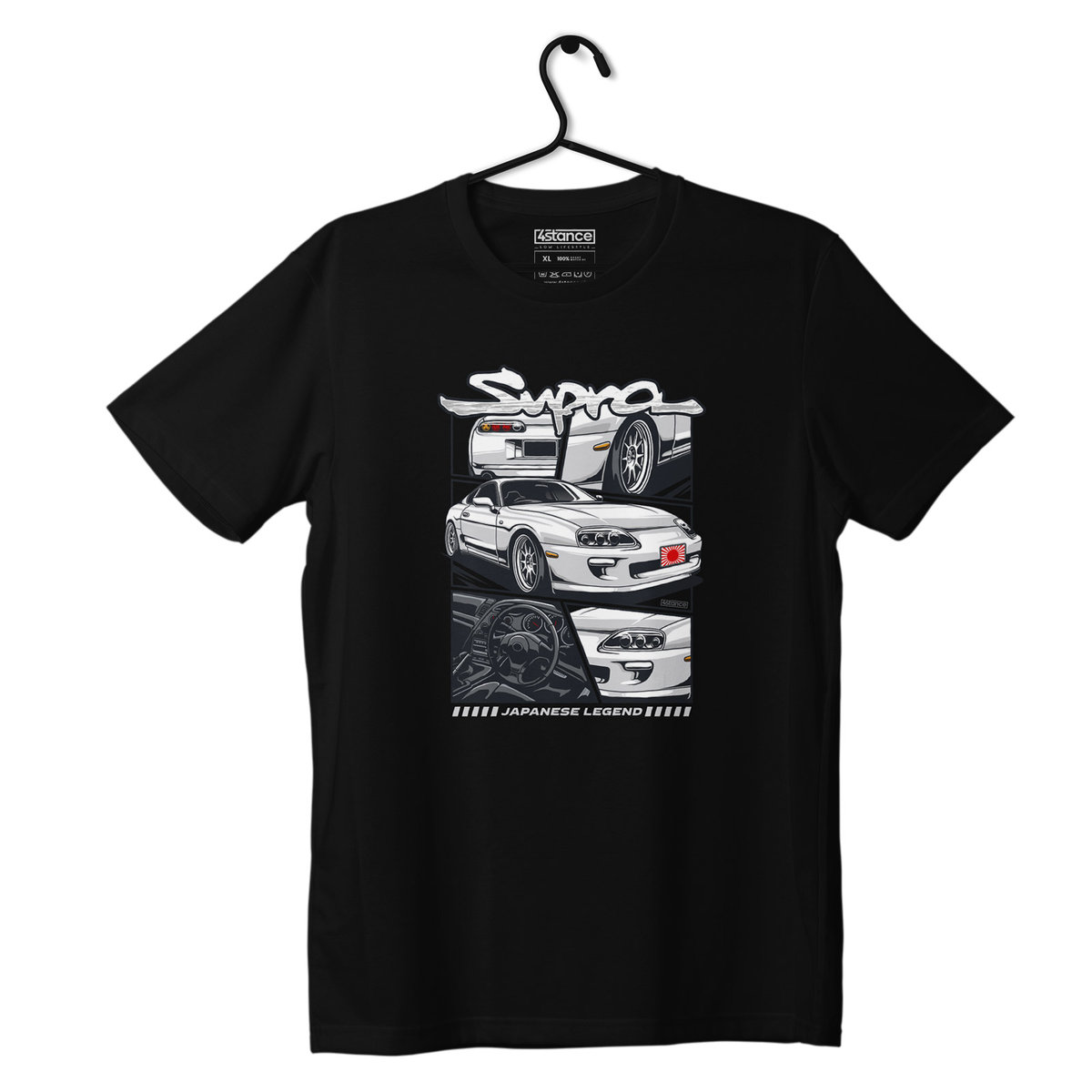 Фото - Мотоодяг Czarny T-shirt koszulka TOYOTA SUPRA MK4 MANGA-M