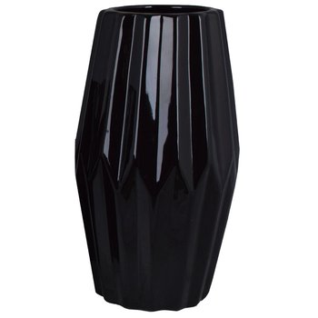 Czarny wazon ceramiczny Karbi 26 cm - Duwen
