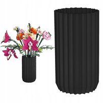 Czarny wazon flakon na bukiet kwiatów LEGO ICONS 10342 10313 10280