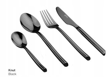 Czarny Zestaw sztućców Bjorn Knut | 24-elementowy 6 osób - inna (Inny)