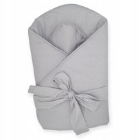 Czas Bobasa Rożek Niemowlęcy Becik Otulacz Dwustronny Bawełna 80X80 Szary