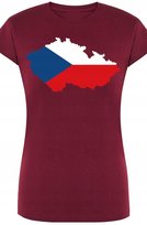 Czechy Damski T-Shirt Modny Flaga Rozm.XL