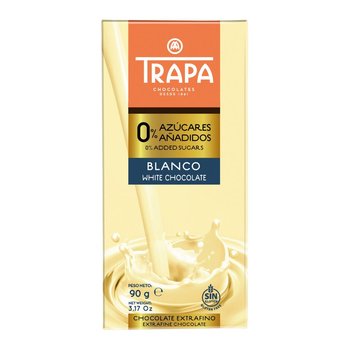 Czekolada biała bezglutenowa bez cukru 90 g Trapa - Trapa