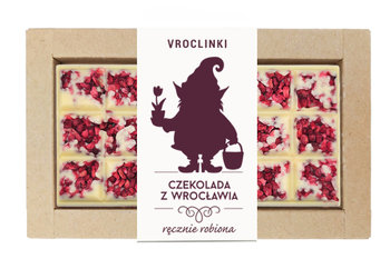 Czekolada biała z malinami - krasnal 1  - Vroclinki - Wrocławskie Praliny
