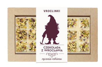 Czekolada biała z pistacjami - krasnal 3 - Vroclinki - Wrocławskie Praliny