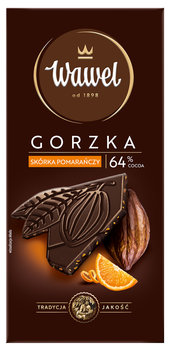 Czekolada Gorzka 64% ze skórką pomarańczy Premium Wawel 90g - Wawel