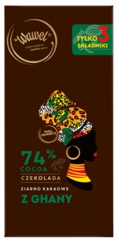 Czekolada Gorzka 74% z ziarnem z Ghany Wawel 100g - Wawel