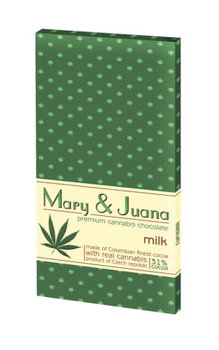 Czekolada Mleczna Mary & Juana Z Łuskanym Ziarnem Konopi 80G - Euphoria