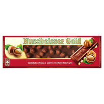 Czekolada mleczna, NUSSBEISSER z całymi orzechami, 220g Alpen Gold