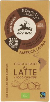 CZEKOLADA MLECZNA Z ORZECHAMI FAIR TRADE BIO 100 g - ALCE NERO - Alce Nero