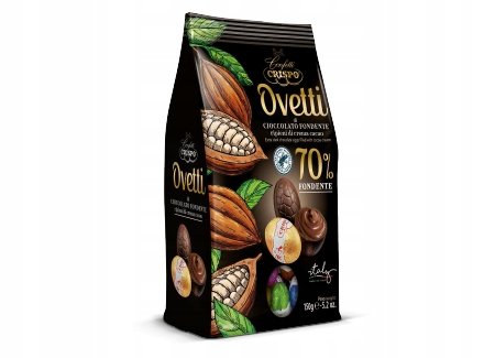 Czekoladki jajeczka wielkanocne Ovetti Crispo gorzka czekolada 150g ...