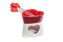 Czekoladowe fondue porcelanowe czerwone Gadget Master
