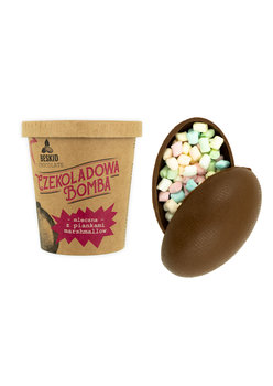 Czekoladowe jajo mleczne z piankami marshmallow - gorąca czekolada z kubkiem prezent na wielkanoc - Cup&You