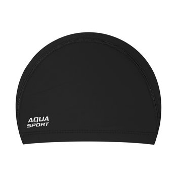 Czepek pływacki na basen materiałowy dla dorosłych Aqua-Sport Pu Cap Black - AQUA SPORT