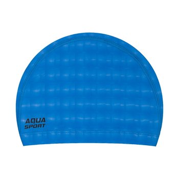 Czepek pływacki na basen materiałowy dla dorosłych Aqua-Sport Pu Carbon Cap Blue - AQUA SPORT