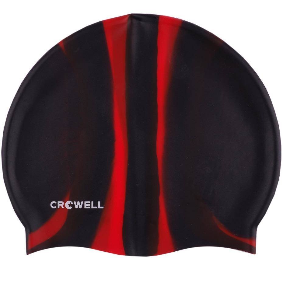 Zdjęcia - Czepek pływacki Multi  Silikonowy Crowell  Flame Czarno-Czerwony Kol.02 